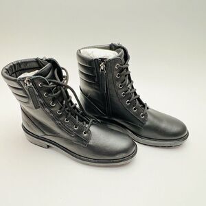 Aquatalia Laila Boots Weatherproof Black Leather Boots Ankle Women's 8.5